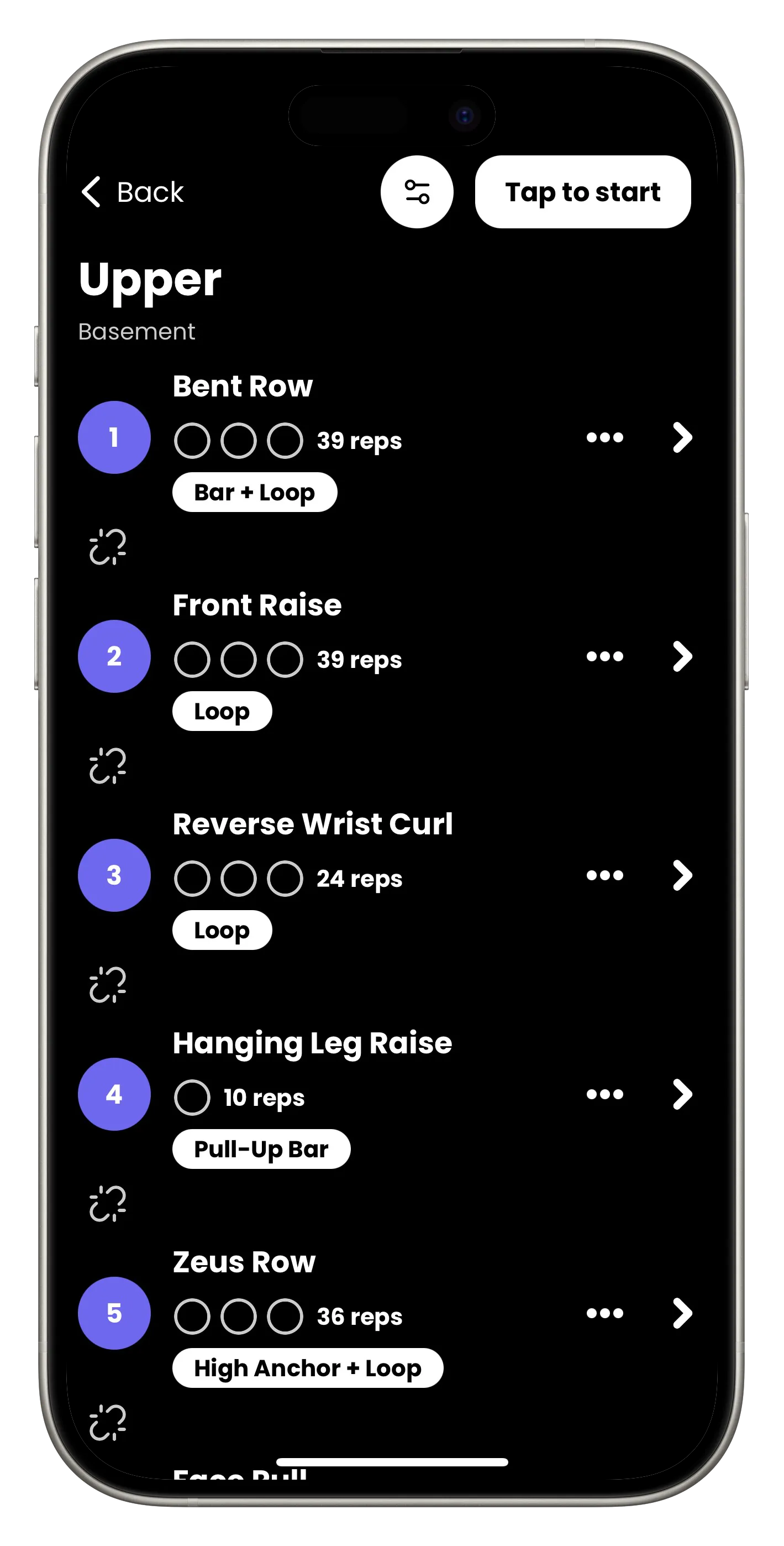 Workout Screen